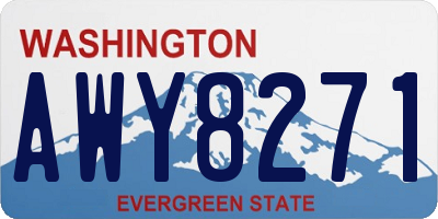 WA license plate AWY8271