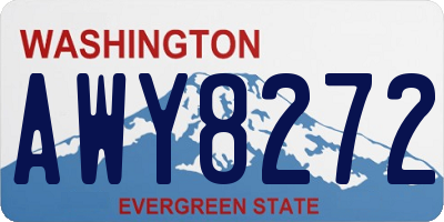 WA license plate AWY8272