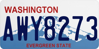 WA license plate AWY8273