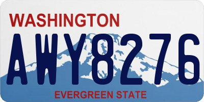 WA license plate AWY8276