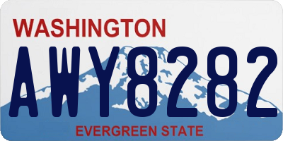 WA license plate AWY8282