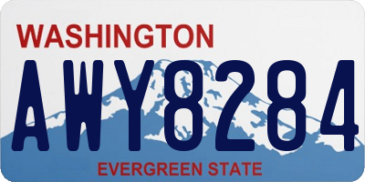 WA license plate AWY8284