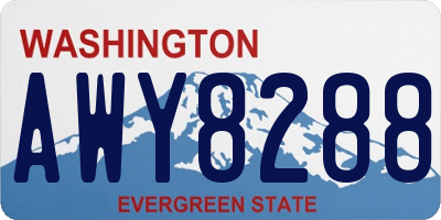 WA license plate AWY8288