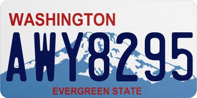 WA license plate AWY8295