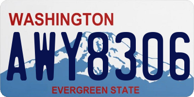 WA license plate AWY8306