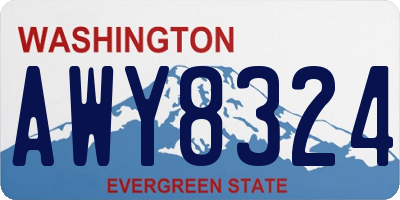 WA license plate AWY8324