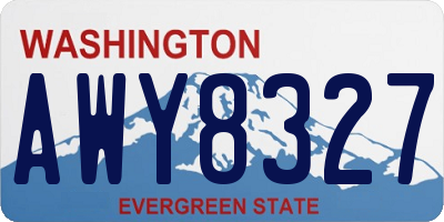 WA license plate AWY8327