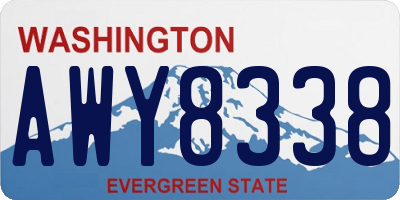 WA license plate AWY8338