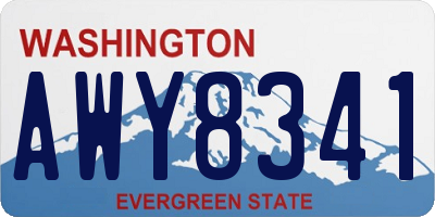 WA license plate AWY8341