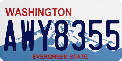 WA license plate AWY8355