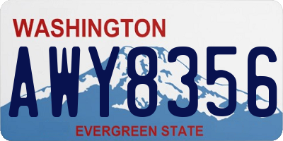 WA license plate AWY8356