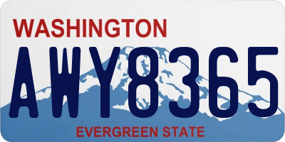 WA license plate AWY8365