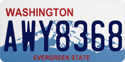 WA license plate AWY8368