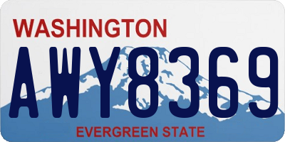 WA license plate AWY8369