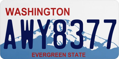 WA license plate AWY8377