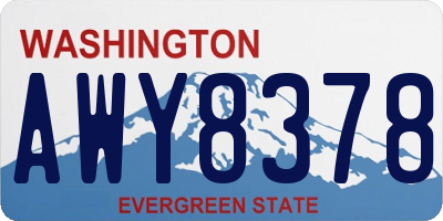 WA license plate AWY8378
