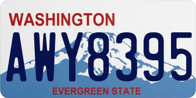 WA license plate AWY8395