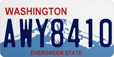 WA license plate AWY8410