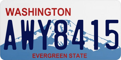 WA license plate AWY8415