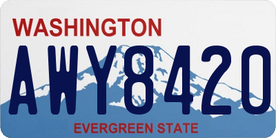 WA license plate AWY8420
