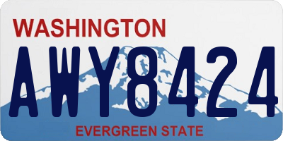 WA license plate AWY8424