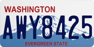WA license plate AWY8425