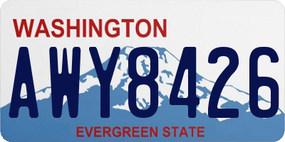 WA license plate AWY8426