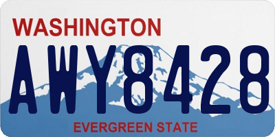 WA license plate AWY8428