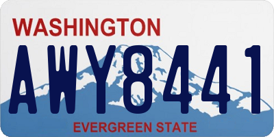 WA license plate AWY8441