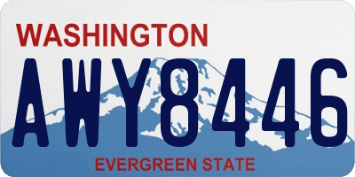 WA license plate AWY8446