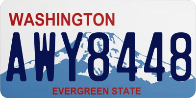 WA license plate AWY8448