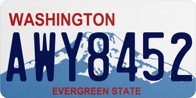 WA license plate AWY8452