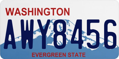 WA license plate AWY8456