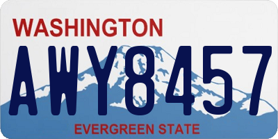 WA license plate AWY8457