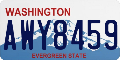 WA license plate AWY8459