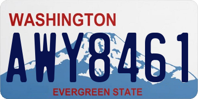 WA license plate AWY8461