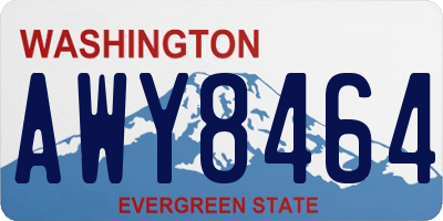 WA license plate AWY8464
