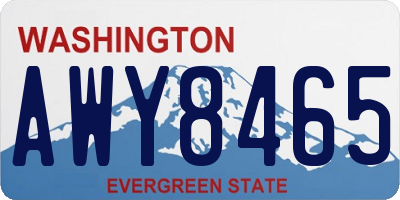 WA license plate AWY8465