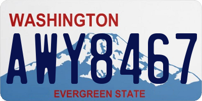 WA license plate AWY8467