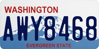 WA license plate AWY8468