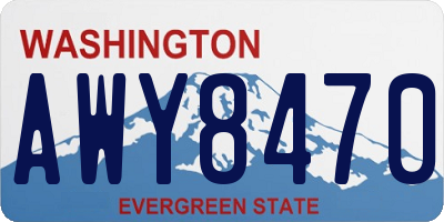 WA license plate AWY8470