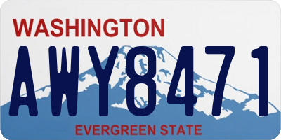 WA license plate AWY8471