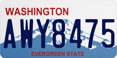 WA license plate AWY8475