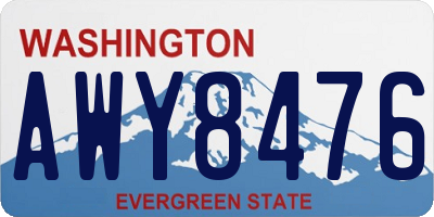 WA license plate AWY8476