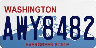 WA license plate AWY8482