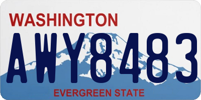 WA license plate AWY8483