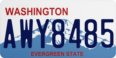 WA license plate AWY8485