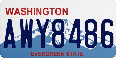 WA license plate AWY8486