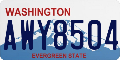 WA license plate AWY8504