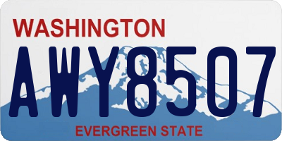 WA license plate AWY8507